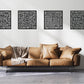 Set of 4 Qul Wall Art - Metal Islamic Calligraphic in Kufic Script